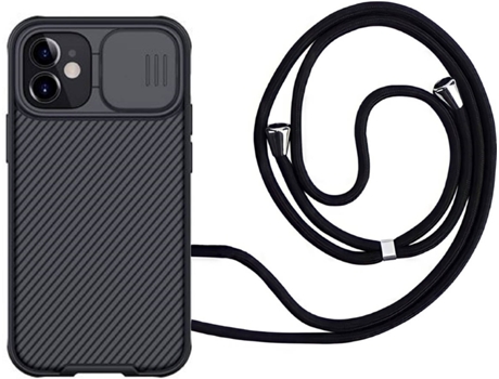 Funda iPhone 12 Camshield con Collar Negro