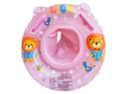 Flotador Hinchable Con Asiento Para Bebés De 6 A 36 Meses Con Asas De Pvc Azul/rosa.