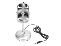 Micrófono De Estilo Retro Vintage Con Sonido Nítido, Ángulo Ajustable, Plug And Play Para Karaoke, Estudio Y Escenario.