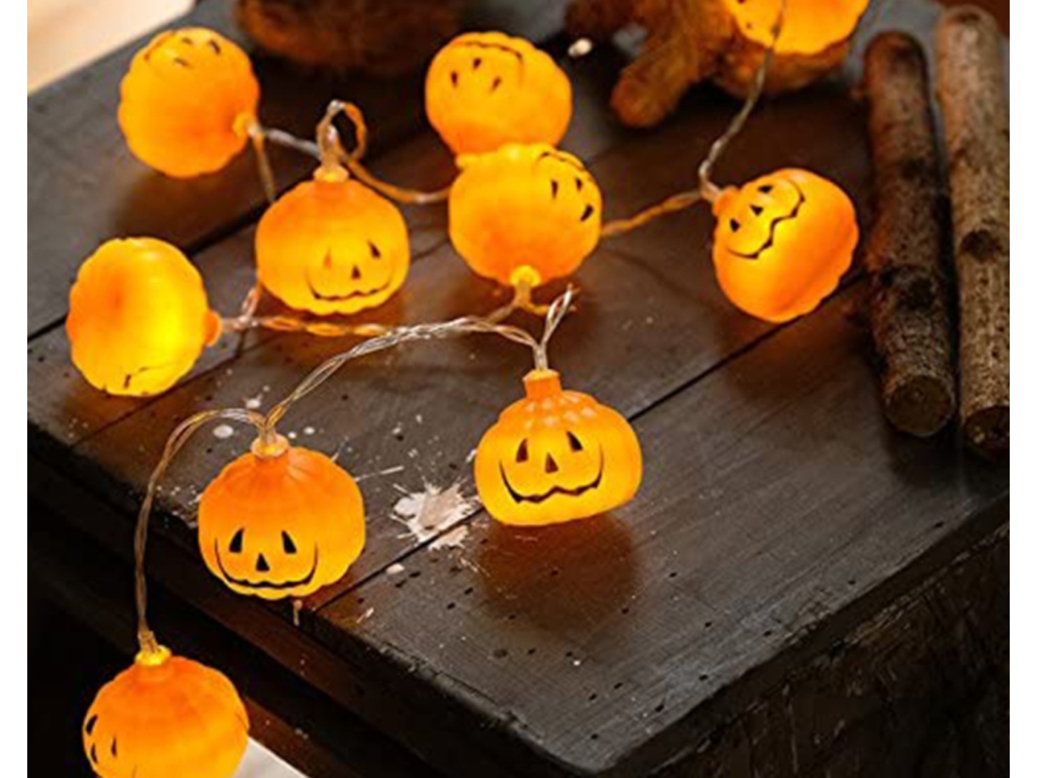 VYLARA Luzes De Corda De Abóbora De Halloween, Bateria Operada À Prova Dágua 3d Laranja Jack O Lantern, Criar Uma Atmosfera Aconchegante Para Decoração In