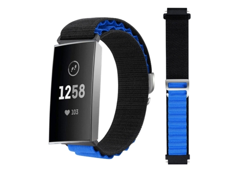 Correa Loop Alpine para Fitbit by Google Charge 3 Negro y Azul