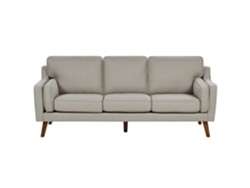 Sofá de 3 plazas BELIANI Lokka de Poliéster Beige 204x83x85