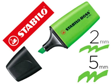 Marcador Stabilo Boss Fluorescente Mini Verde Venda Múltiplos 10