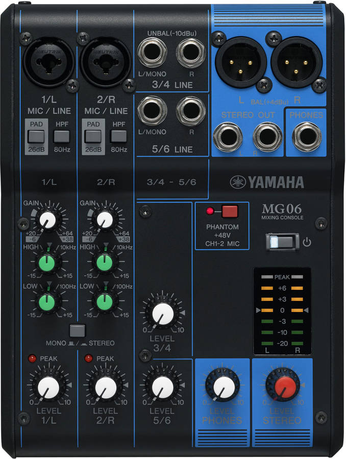 Mesa de mezclas YAMAHA MG06