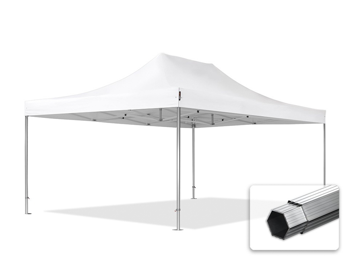 Carpa plegable 4x6m, aluminio profesional 50mm, color blanco