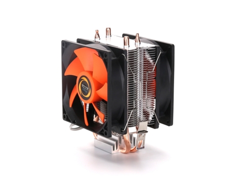 Cooler SLOWMOOSE CPU de Enfriamiento con 3 Pinos para Intel Quiet Ventilador Radiador (Lámpada Naranja)