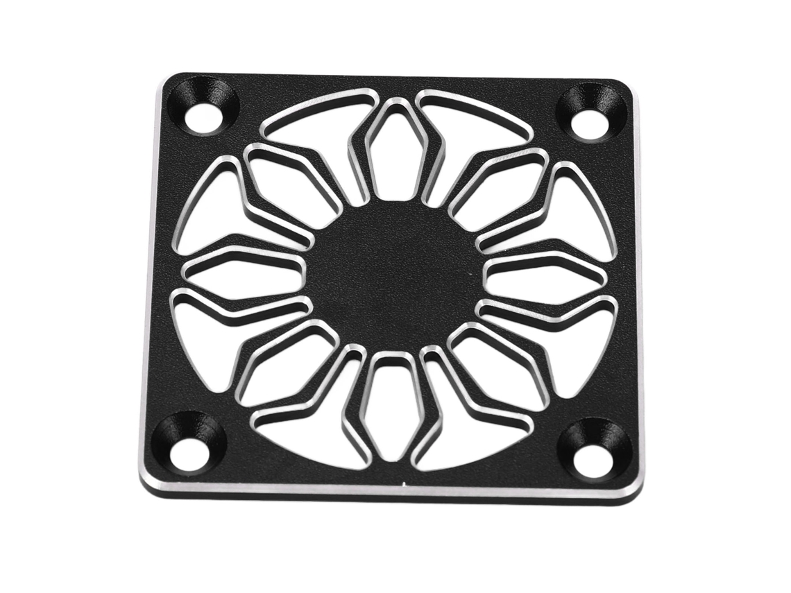 Cubierta de aluminio negro para ventilador de refrigeración de coche RC