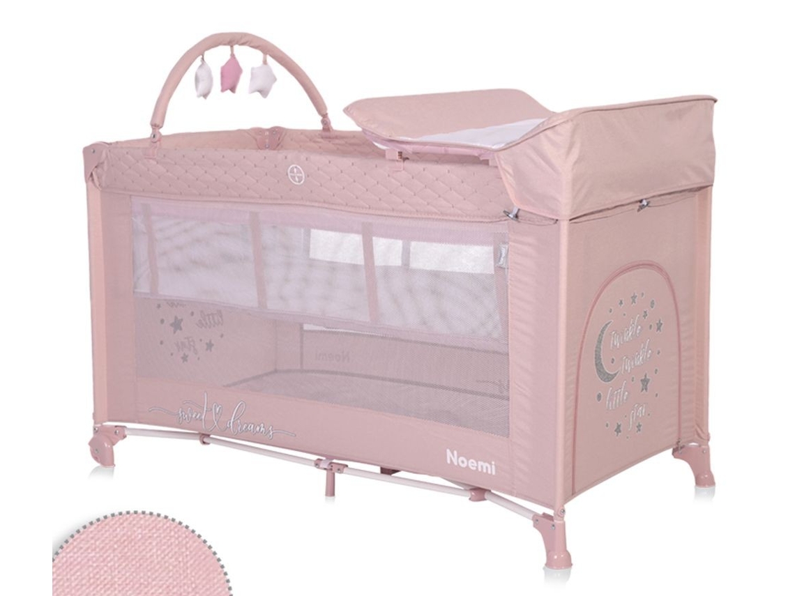 Cuna de Viaje NOEMI PLUS (2 niveles) mellow rose LORELLI