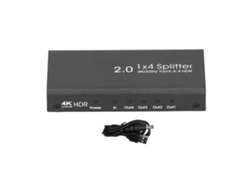 Interfaz Divisora De Vídeo Multimedia Hd Con 1 Entrada Y 4 Salidas, Compatible Con 4k A 60 Hz Para Ps4, Proyectores Y Televisores.