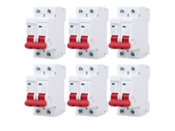 2026horizon-6pcs Interruptor De Circuito Mcb Dz47-63z Dc500v 2p 63a Protector De Sobrecarga Para Fotovoltaica