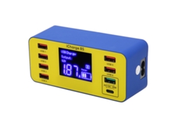 Estação De Carregamento 8 Portas 40w Carregamento Rápido Hub Usb Com Display Lcd Us Plug