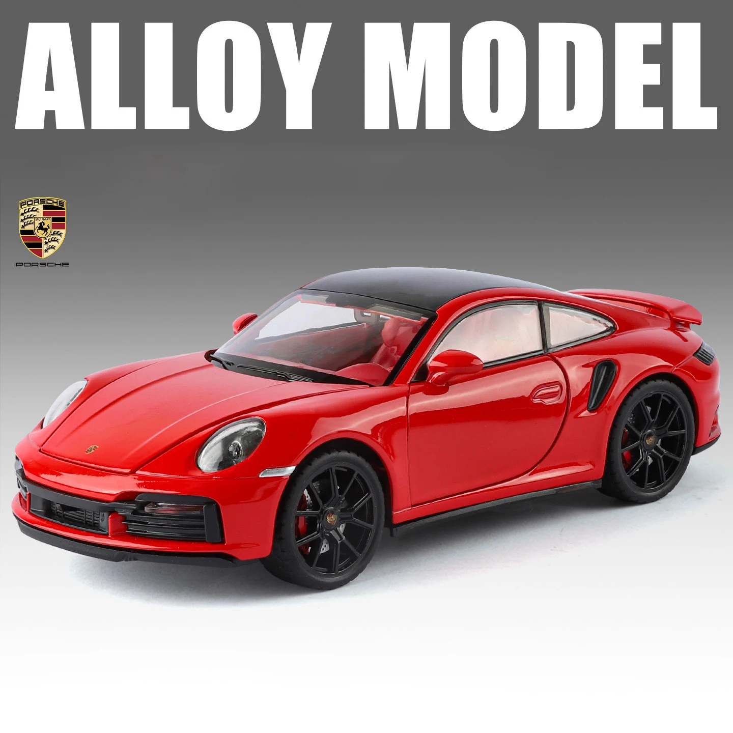 (rojo) Supercar Modelo De Coche De Aleación De Juguete Modelo De Coche De Metal Fundido A Presión Con Efectos De Sonido Y Luz