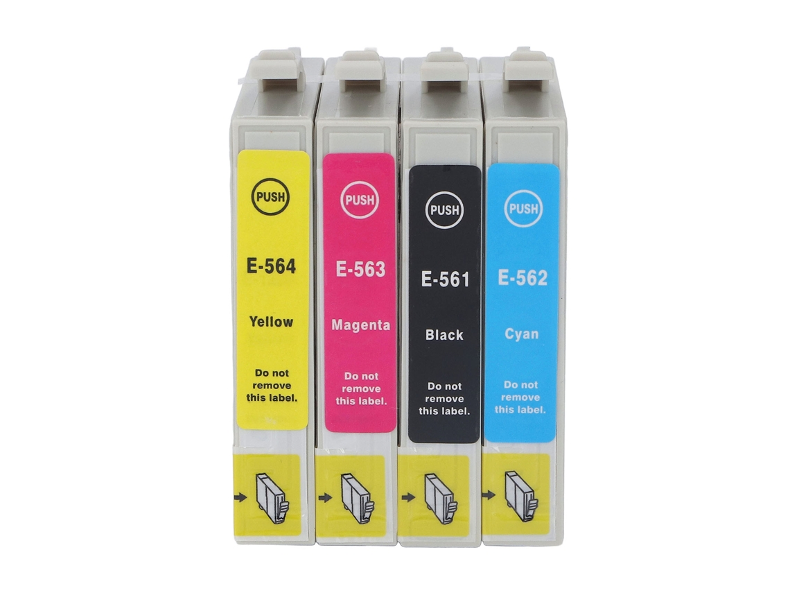 4 Cartuchos De Tinta Negra Cmy De Gran Capacidad Para Impresoras T0561-t0564