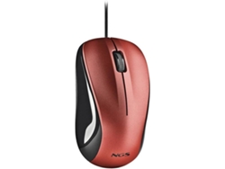 Ratón óptico con cable NGS Crew (1200 DPI - Rojo)