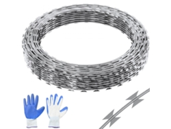 Conjunto de valla de seguridad y alambre de púas Tekmaquinas para protección perimetral
