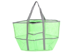 Bolsa De Playa Impermeable De Malla De Gran Capacidad Con 8 Bolsillos Para Viajes - Verde