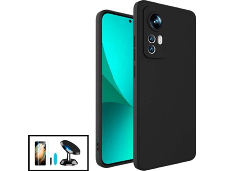 Kit Carcasa + Protector de Pantalla + Soporte Xiaomi 12X GIFT4ME Negro
