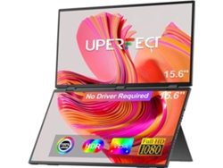 Monitor portátil de doble pantalla Uperfect de 15,6 pulgadas