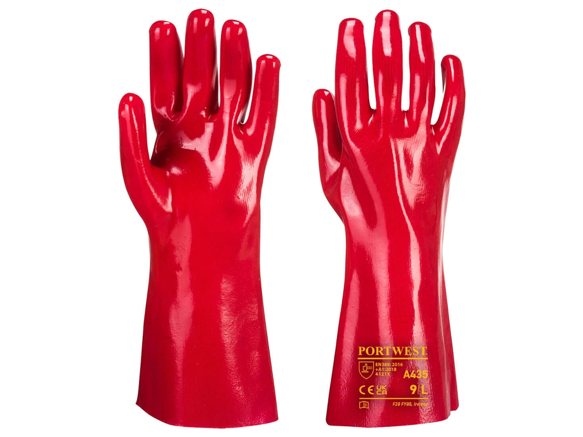 Guante De Pvc - Protección Y Comodidad Para Tus Manos Rojo / Xl