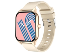 Reloj Inteligente con Monitorización de Ritmo Cardíaco Presión Arterial y Oxígeno en Sangre Llamadas Bluetooth y Pantalla Grande Dorada YEMAESRE