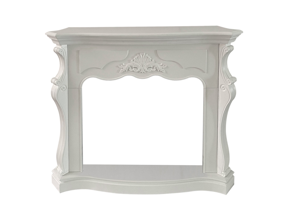 Revestimiento de madera para marco de chimenea París Blanco DIVINA FIRE (L123xP39xH100 cm)