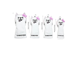 Fundas para palos de golf, diseño con forma de perro, estilo pajarita, color rosa OEM