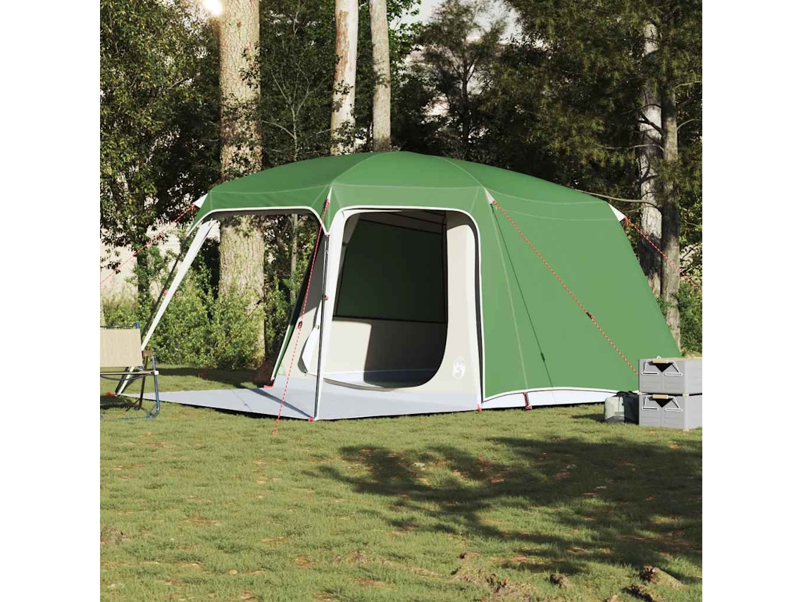Tienda de campaña tipo domo impermeable para 5 personas con balcón.