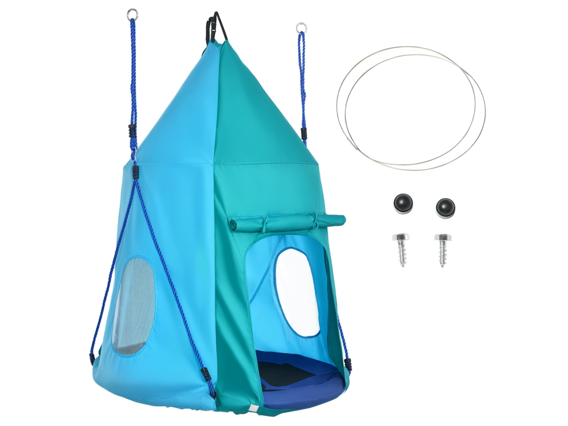 Columpio Nido Tienda Ø100cm Cuerdas Ajustables Impermeable Carga 150kg