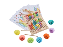 Juego De Cuentas De Madera Con Clip Y Pesca Juego De Tablero De Clavos Juguete De Aprendizaje Preescolar Para Niños