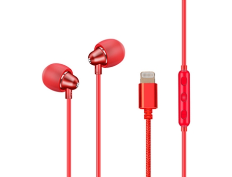 Auriculares Controlador con cable rojo Ms28-Lightning Interface Compatible con Iphone 11 Pro Max Iphone X/Xs/Xr I