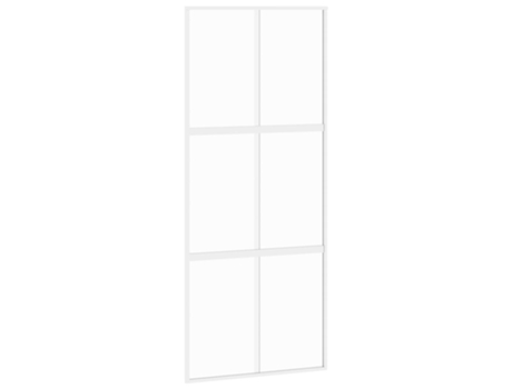 Puerta corredera vidrio VIDA XL templado y aluminio blanca (90x205 cm)