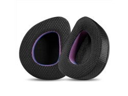 Almohadillas de tela Szsmart negras y moradas para auriculares Asus Rog
