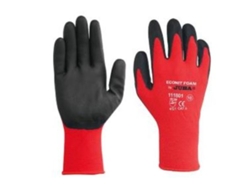 Guante h-111801/ 9 rojo/negro carton
