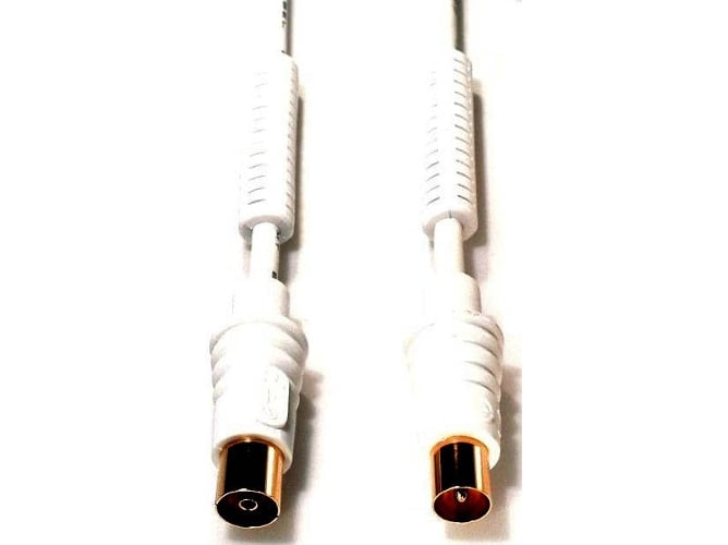 Cable de Antena E+P (Coaxial - 5 m - Blanco)