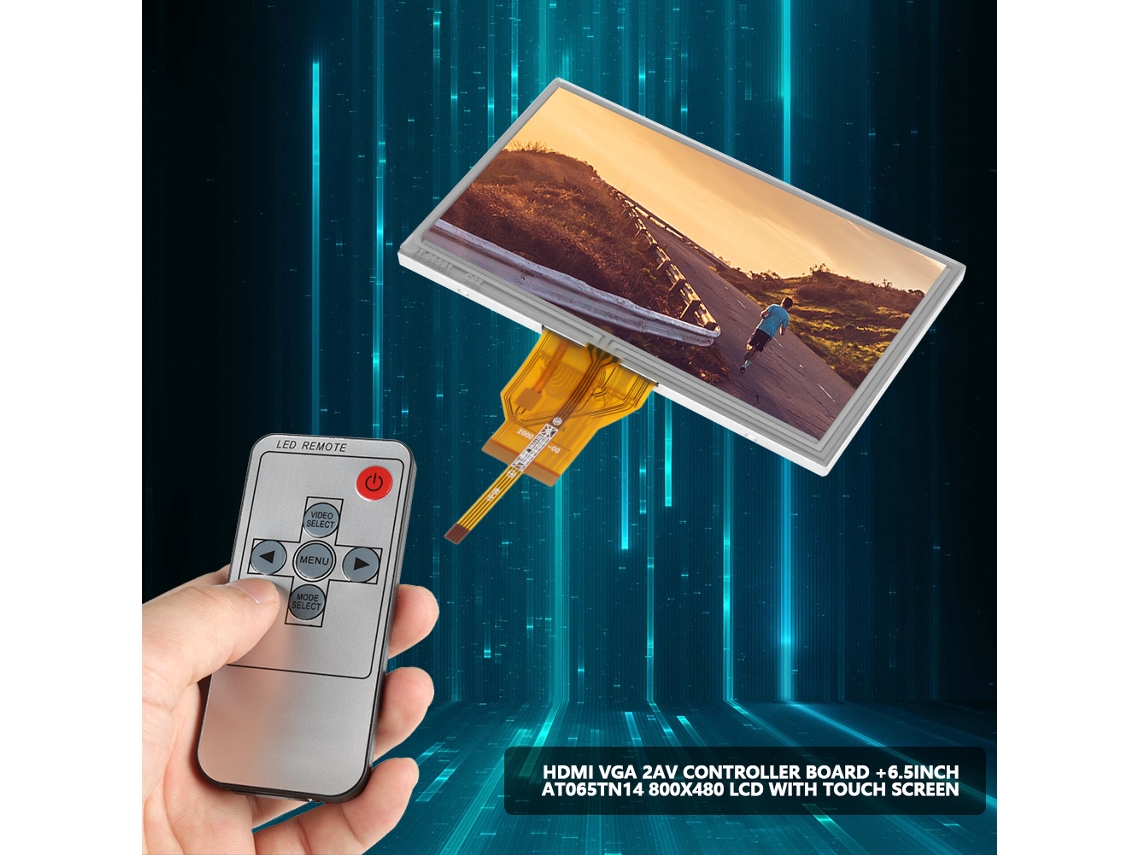 Pantalla LCD de 6,5'' 800x480 HDMI VGA 2AV con panel de control táctil (enchufe de EE. UU.)