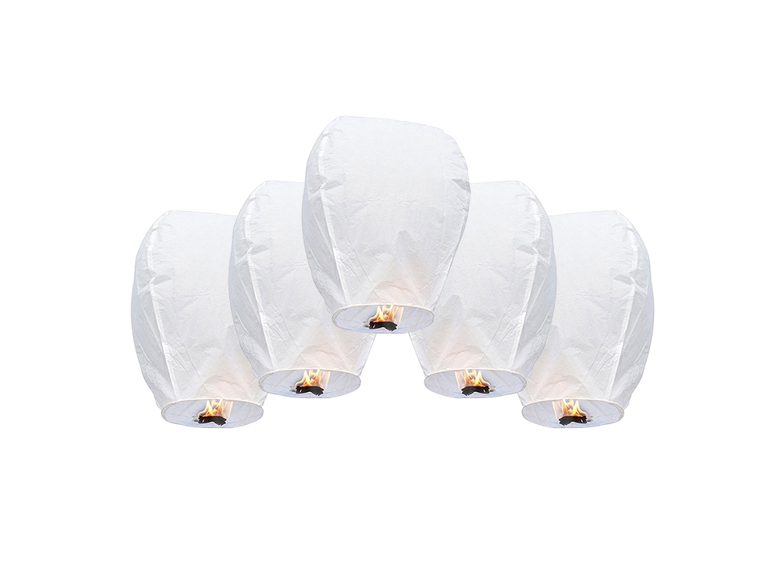 JILLIOPER Linternas de deseos para la liberación del cielo, linternas para lanzar en el cielo Biodegradable Fire Retardant Paper Flying Light para momentos cere