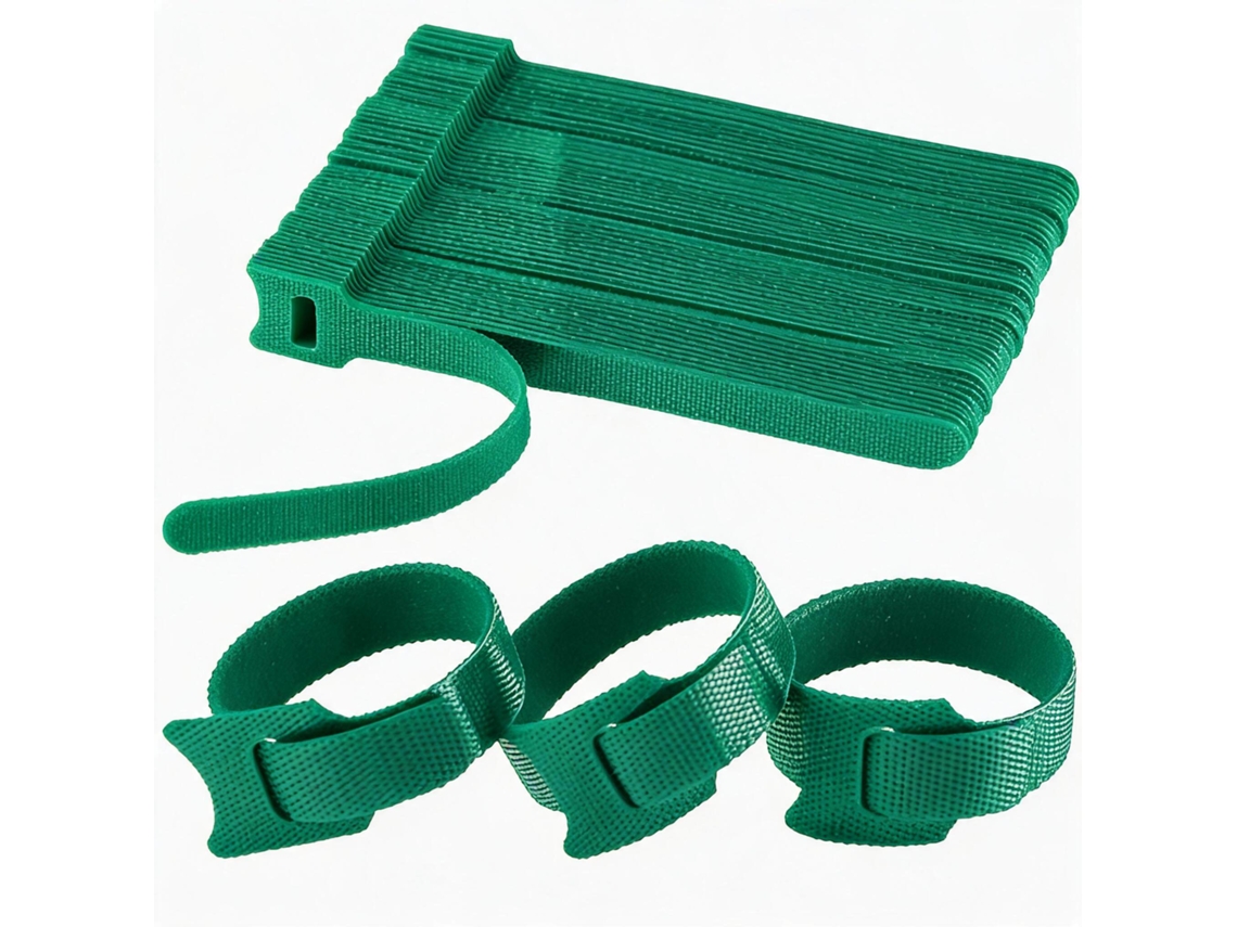 120 Organizadores De Cables Ajustables Y Reutilizables De 15 Cm Henten Home Verde