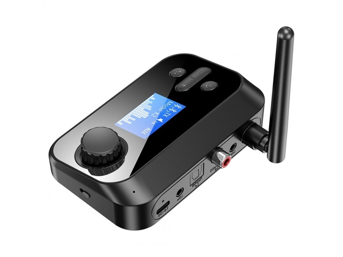 Transmisor Receptor Audio 5.0 Adaptador Fibra Óptica Síncrona 2 En 1 Bluetooth C41s Pantalla Tarjeta Tf Mp3