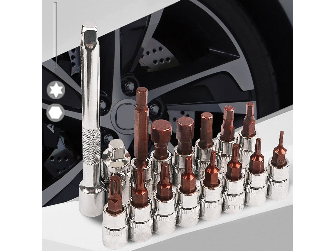 Kit De Llave De Torque Ajustable 1/4 Y 3/8 Pulgada 5-30/10-60n.m Herramienta Manual Para Bicicleta Moto Coche
