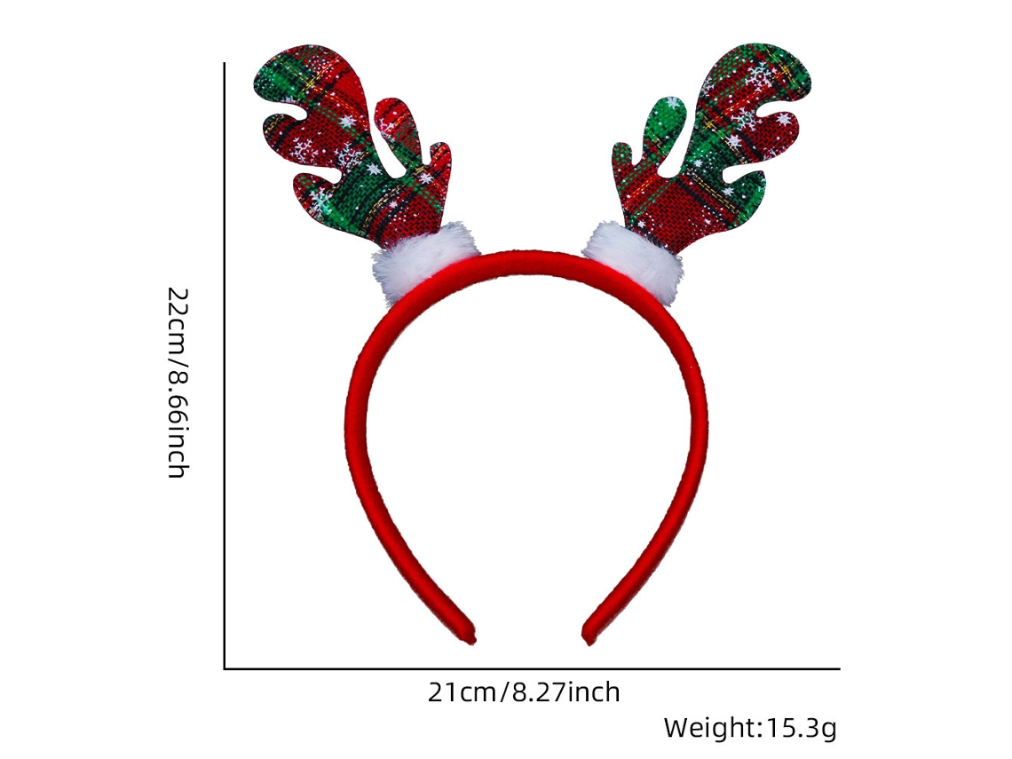 Diadema navideña con cuernos, accesorio navideño brillante, ideal para fiestas, cosplay y uso diario Aeuzwr (Estilo 11)