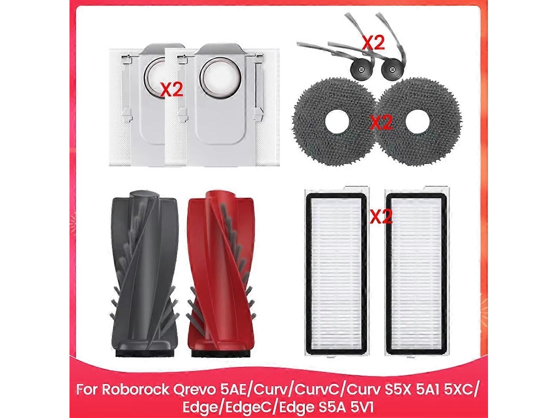 For Qrevo Edge/qrevo Edge S5a Main Side Brush Hepa Filter Dust Bag Mop Cloth Replacement Parts