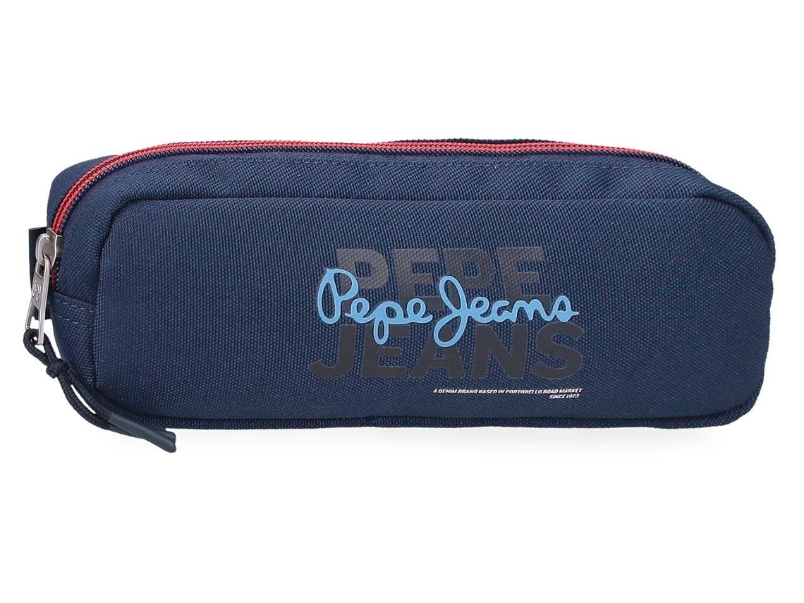 Estuche escolar de poliéster azul marino Seldon de Pepe Jeans