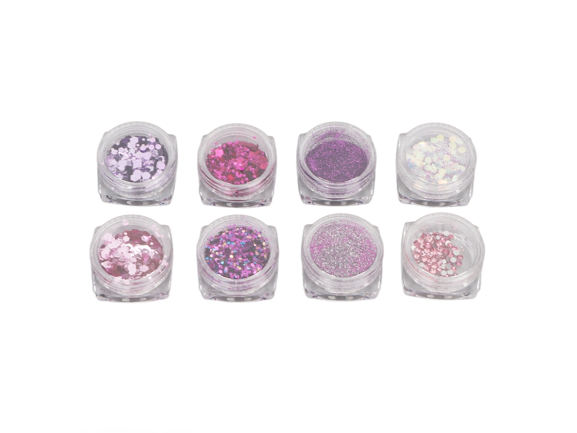 Rebe-8 Peças De Lentejuelas Irregulares Brilhantes Ultradelgadas Mistas De Glitter Para Decoração De Unhas Artísticas