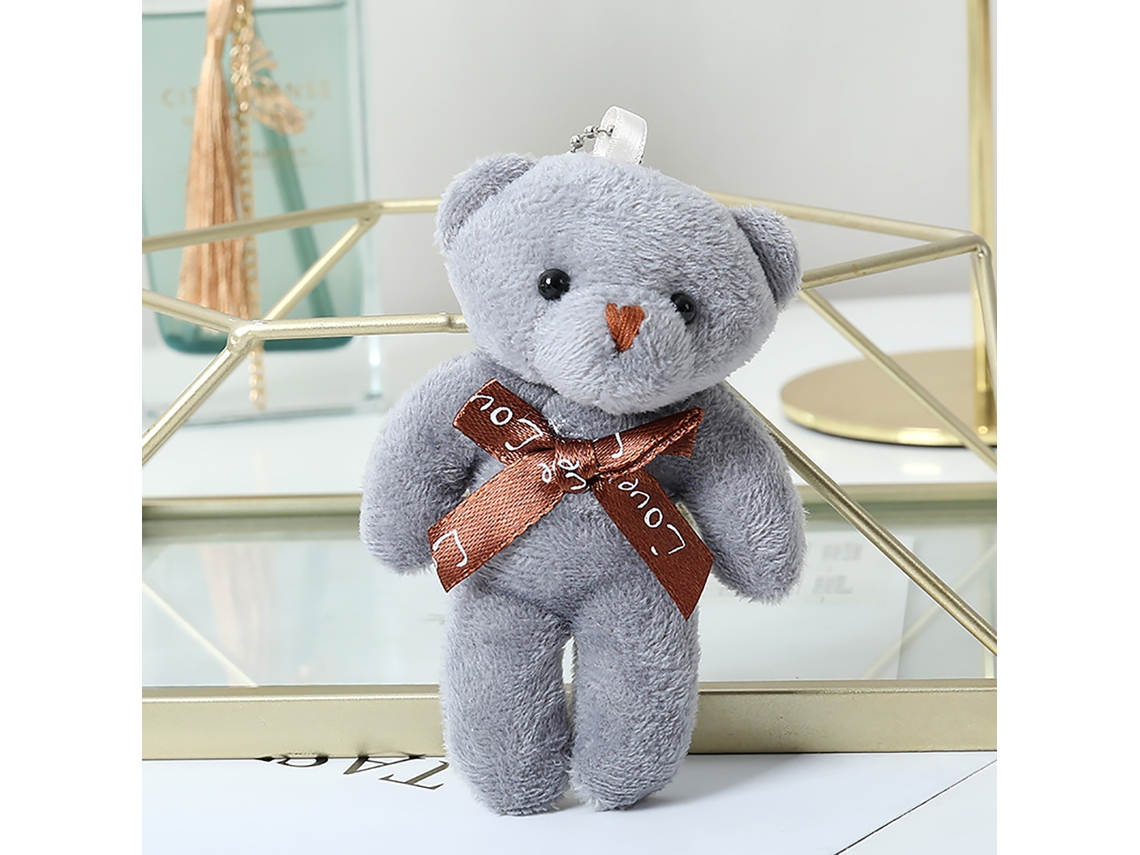 Muñeco De Hueso De Felpa Con Cabeza Grande Con Corbata Para San Valentín, Cumpleaños, Boda (s Gray 11x6cm 4.3x2.4in)