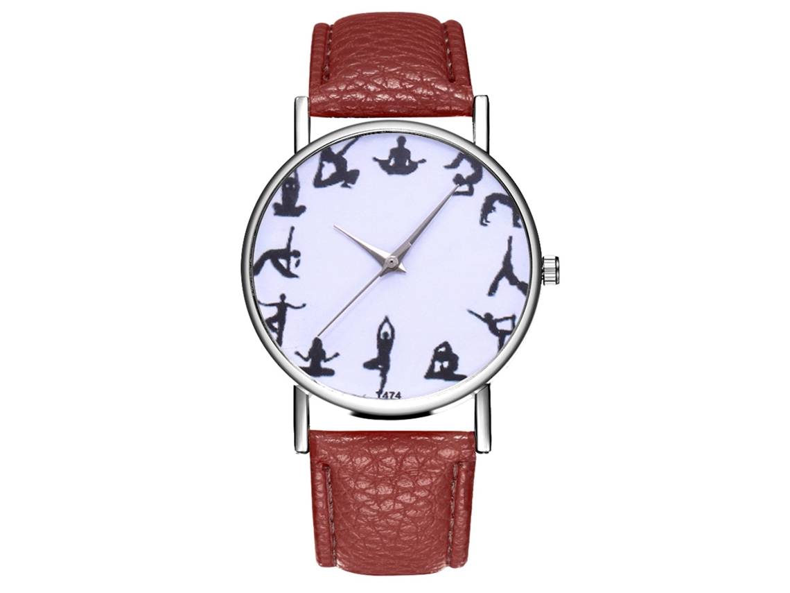 Reloj De Pulsera Zhoulianfa De Piel Para Hombre/mujer, Analógico De Cuarzo, Color Café.