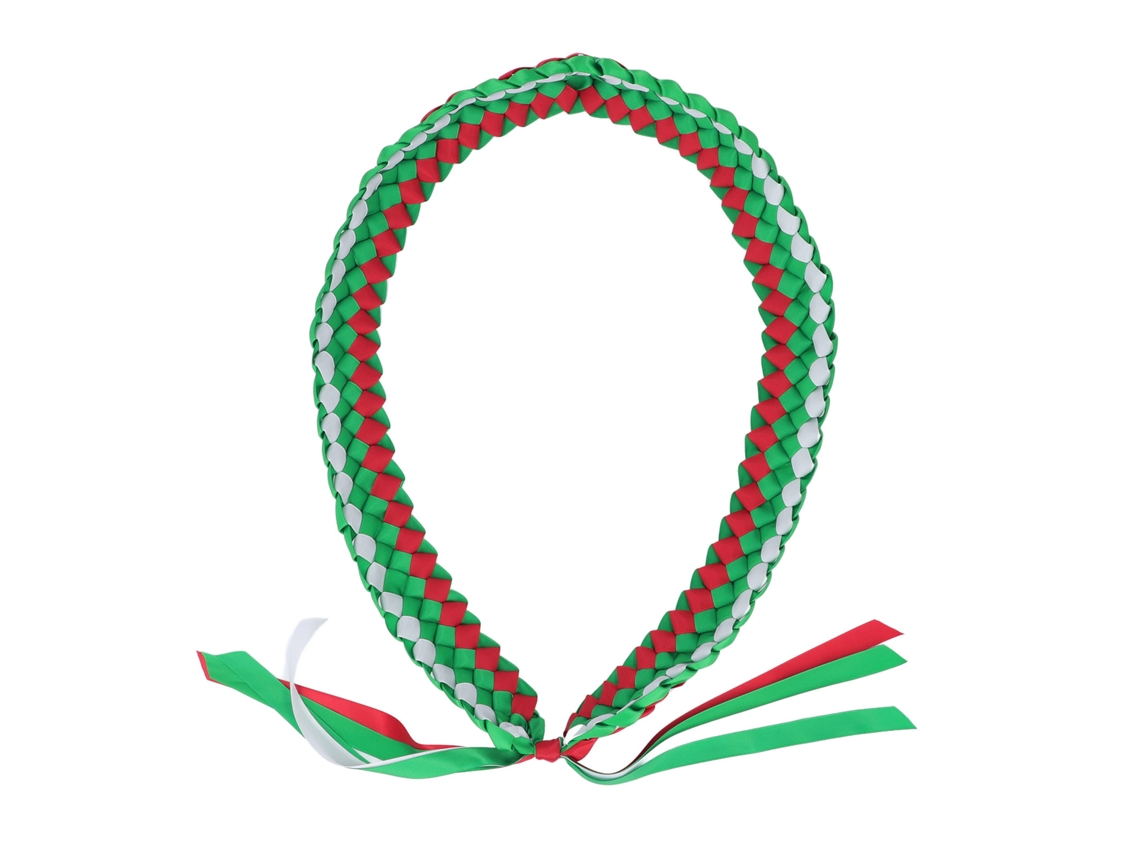 Abanico De Graduación Con Cinta Ajustable De 120 Cm, Trenzado, 4 Hebras, Para Bachillerato, Universidad Y Doctorado, En Verde, Rojo Y Blanco.