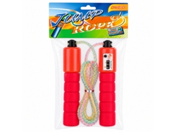 Corda De Saltar Com Contador - Rainbow Cord Qnexx 692061 Vermelho + Arco-íris