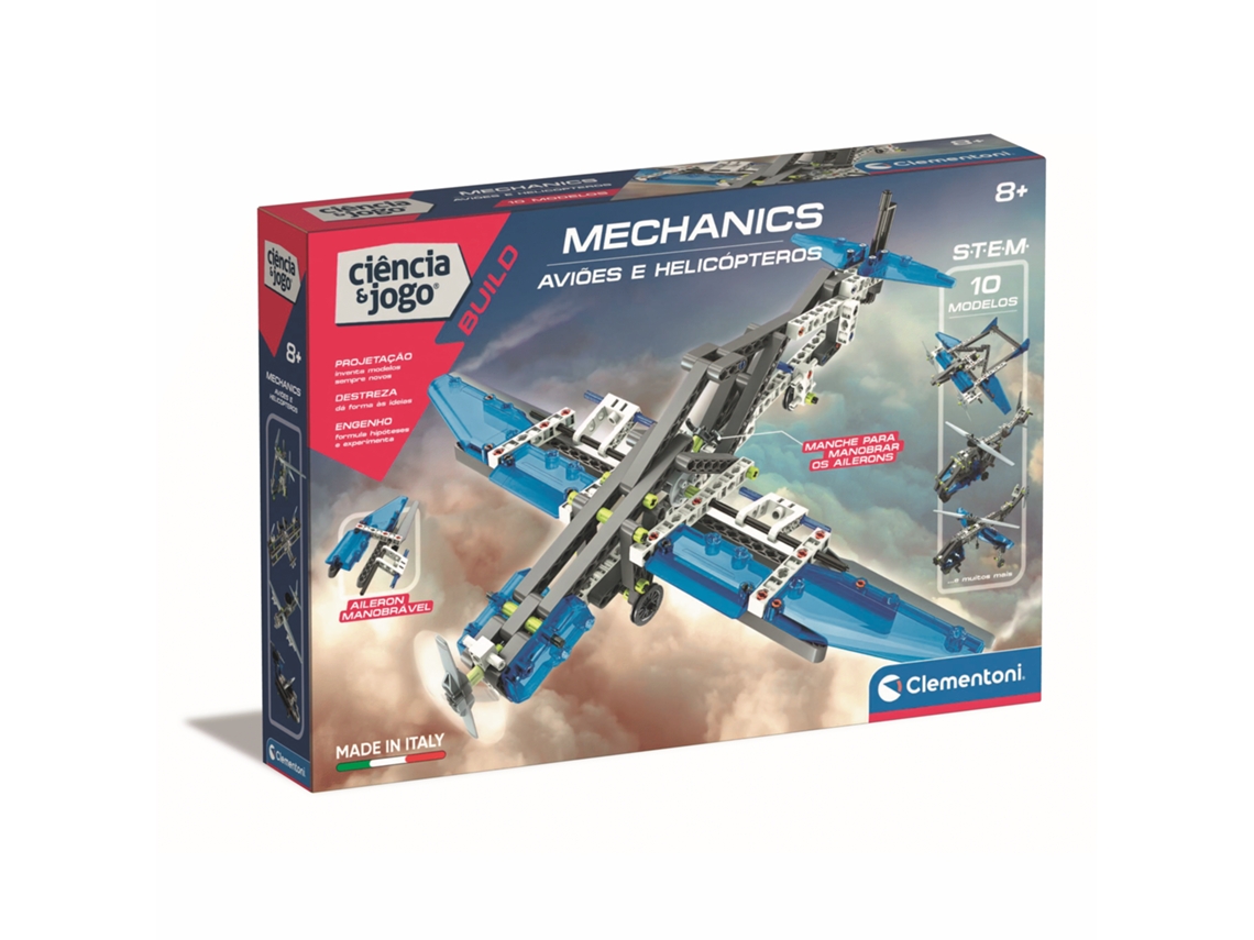 Laboratório de Mecânica - Avião e Helicóptero CLEMENTONI (Idade Mínima: 8 anos)