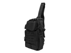 Mochila Pectoral Multifuncional Impermeable De Nailon Para Exteriores Con Gran Capacidad Para Camping Y Viajes - Negra