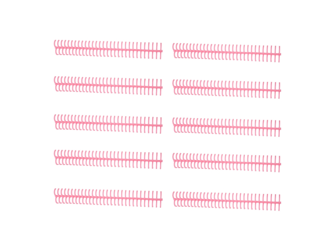 Kit Rosa Con 10 Espirales De Encuadernación De 16 Mm, 30 Agujeros, Capacidad Para 130 Hojas.